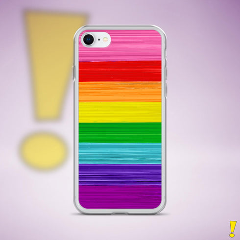 Original LGBTQ Pride Flag Brush Strokes Clear Case for iPhone®